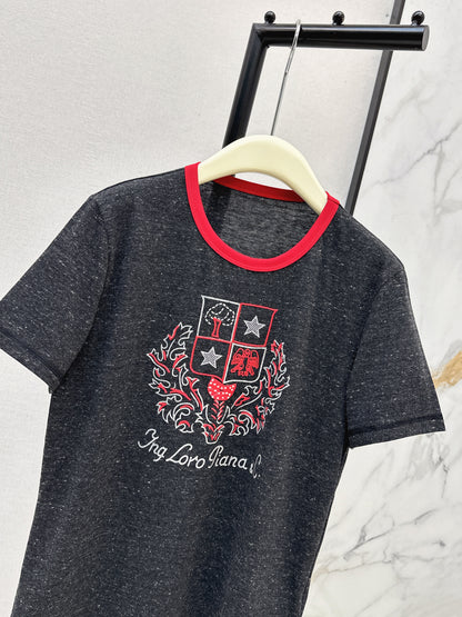Loro NEW print embroidery t-shirt