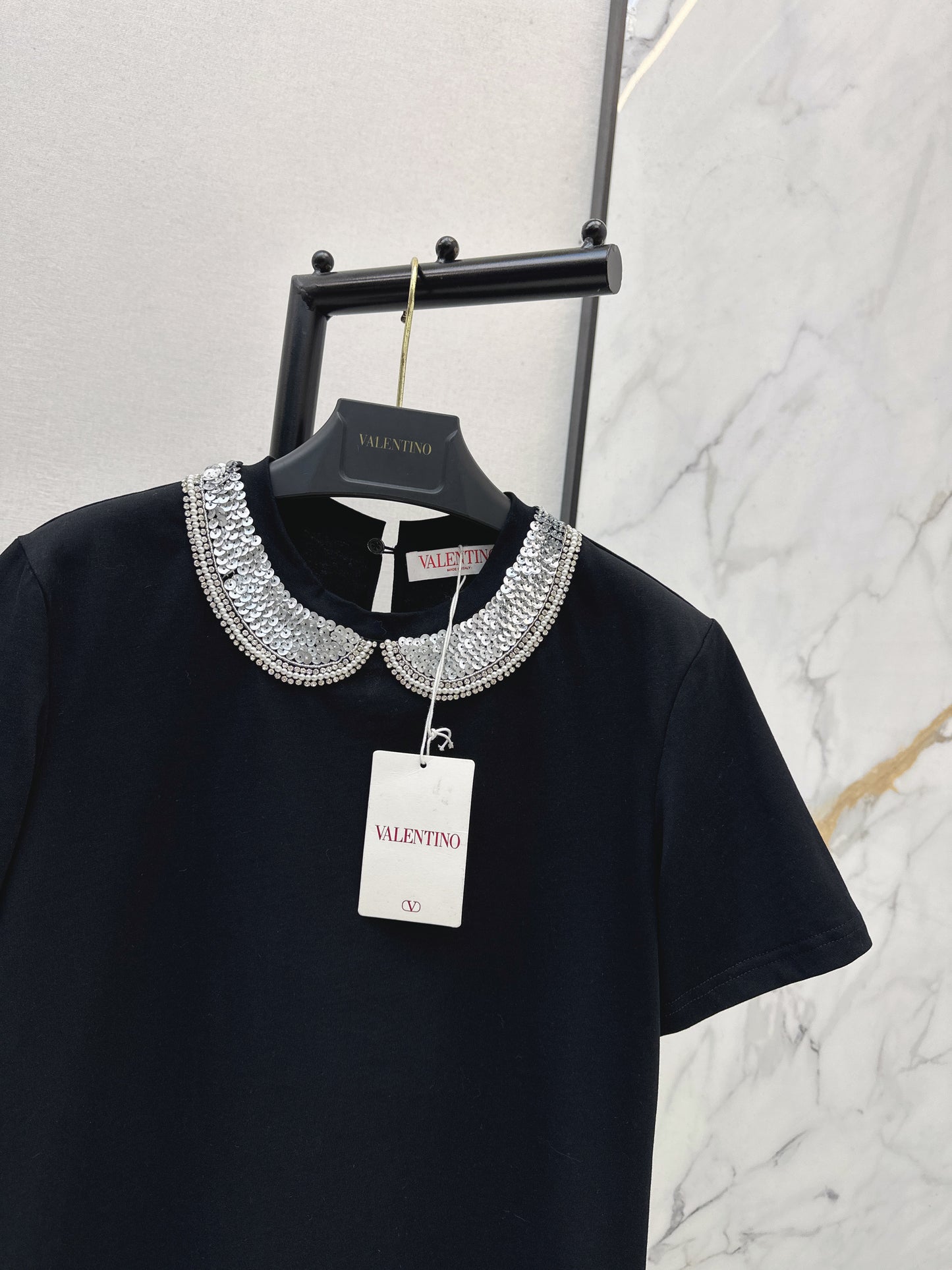 Valen NEW embroidery sequins t-shirt