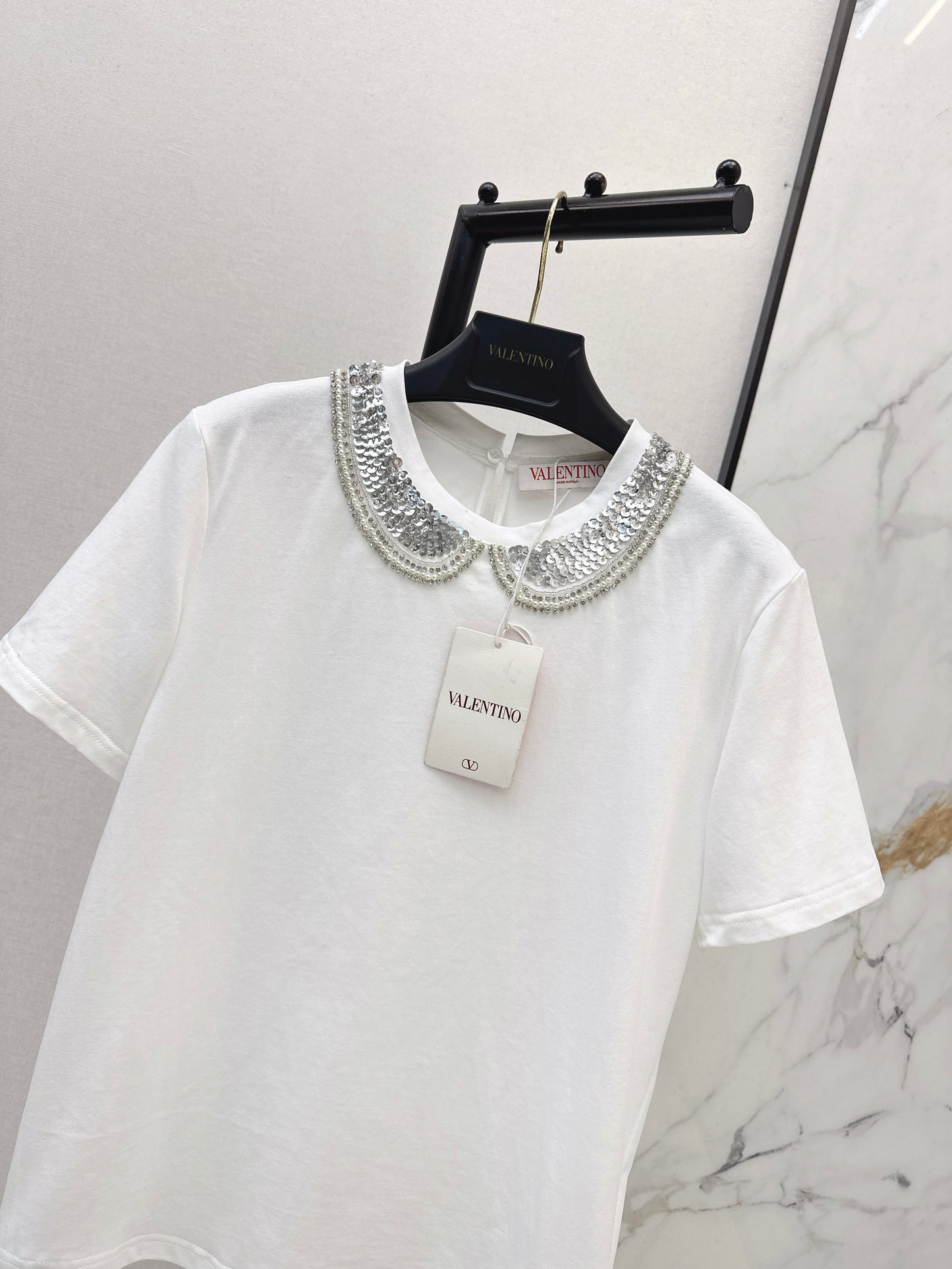 Valen NEW embroidery sequins t-shirt