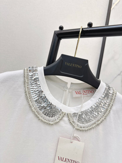 Valen NEW embroidery sequins t-shirt