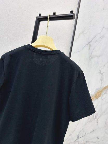 Miu NEW embroidery beading t-shirt