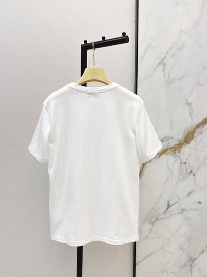 Miu NEW embroidery beading t-shirt