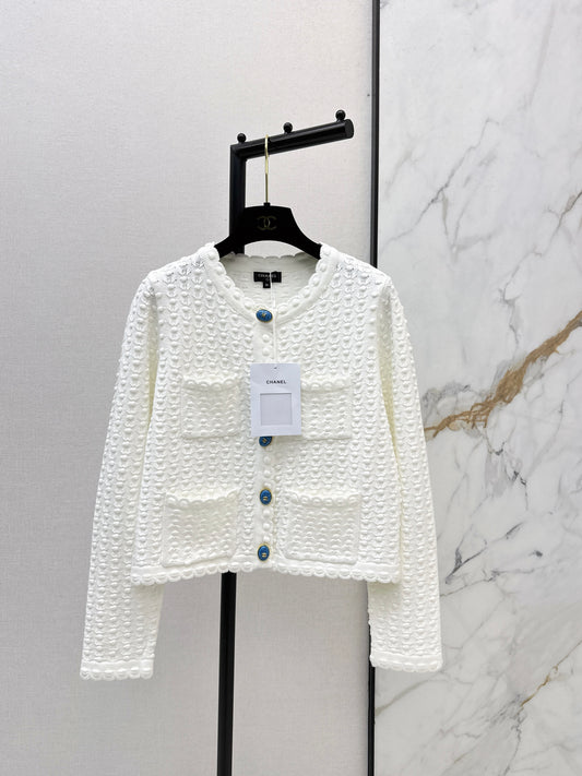 Chan NEW 3d texture knitted cardigan