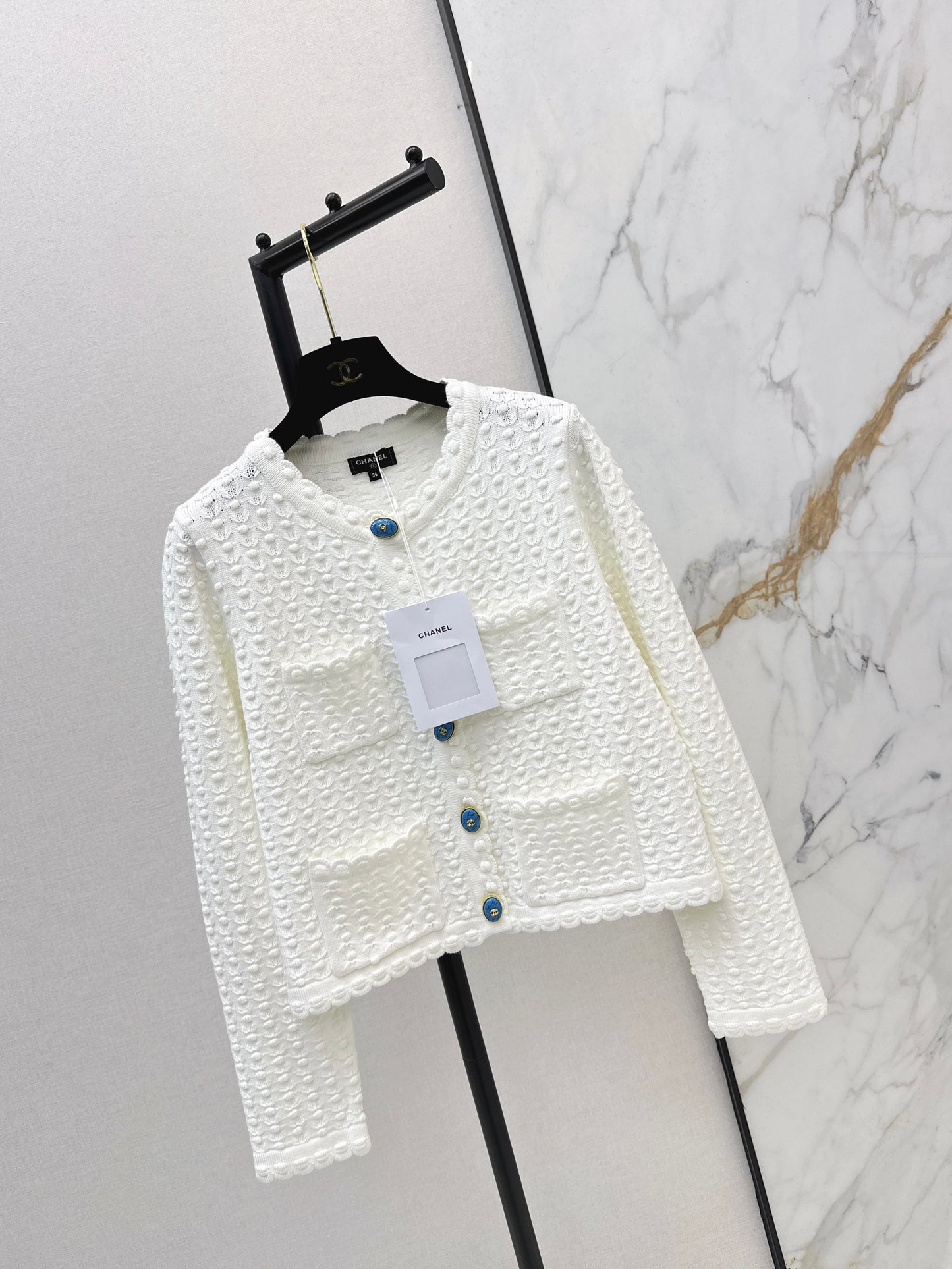Chan NEW 3d texture knitted cardigan