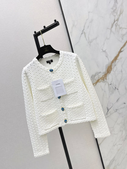 Chan NEW 3d texture knitted cardigan