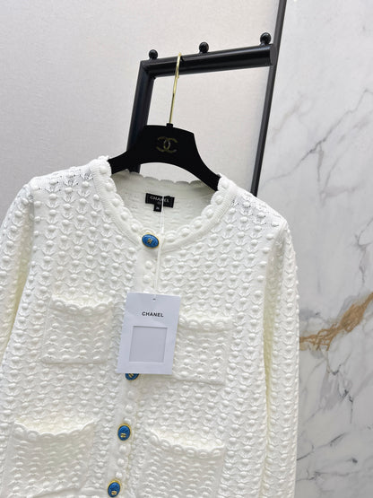 Chan NEW 3d texture knitted cardigan