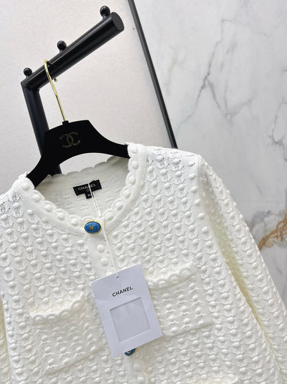 Chan NEW 3d texture knitted cardigan