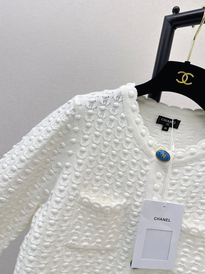 Chan NEW 3d texture knitted cardigan