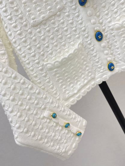 Chan NEW 3d texture knitted cardigan