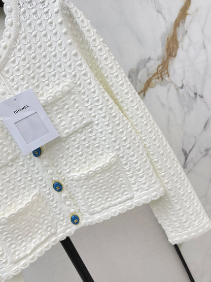 Chan NEW 3d texture knitted cardigan