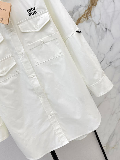 Miu NEW embroidery shirts dress