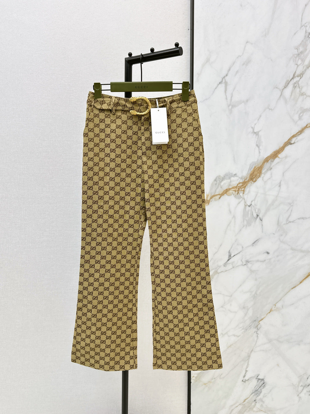 Guc NEW  jacquard pants with belted
