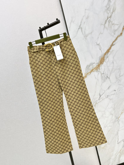 Guc NEW  jacquard pants with belted