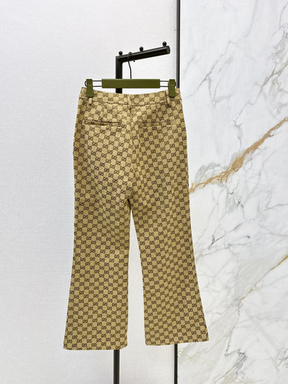 Guc NEW  jacquard pants with belted