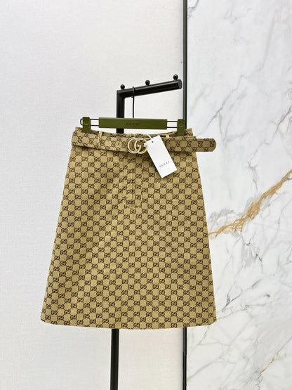 Guc NEW jacquard skirt with belted