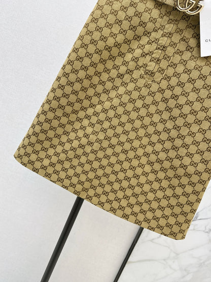 Guc NEW jacquard skirt with belted