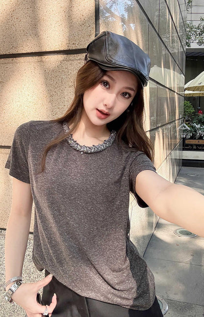Chan NEW beading t-shirt