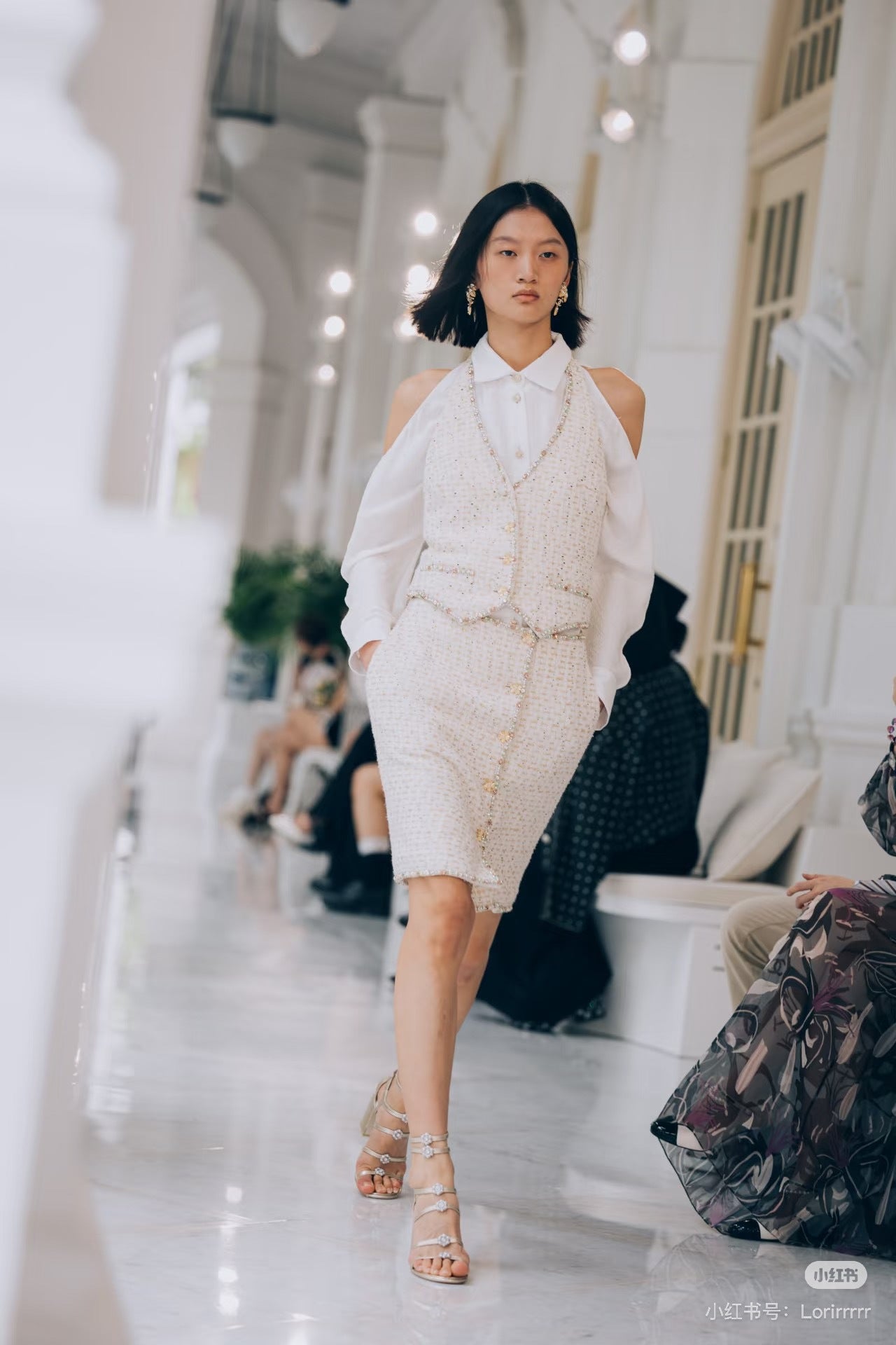 Chan NEW weed rhinestone skirts