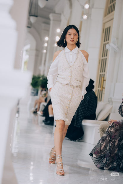 Chan NEW weed rhinestone skirts