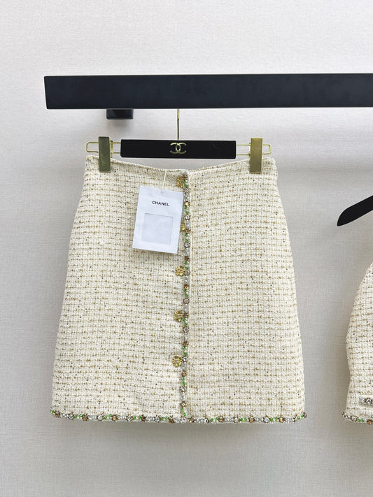 Chan NEW weed rhinestone skirts