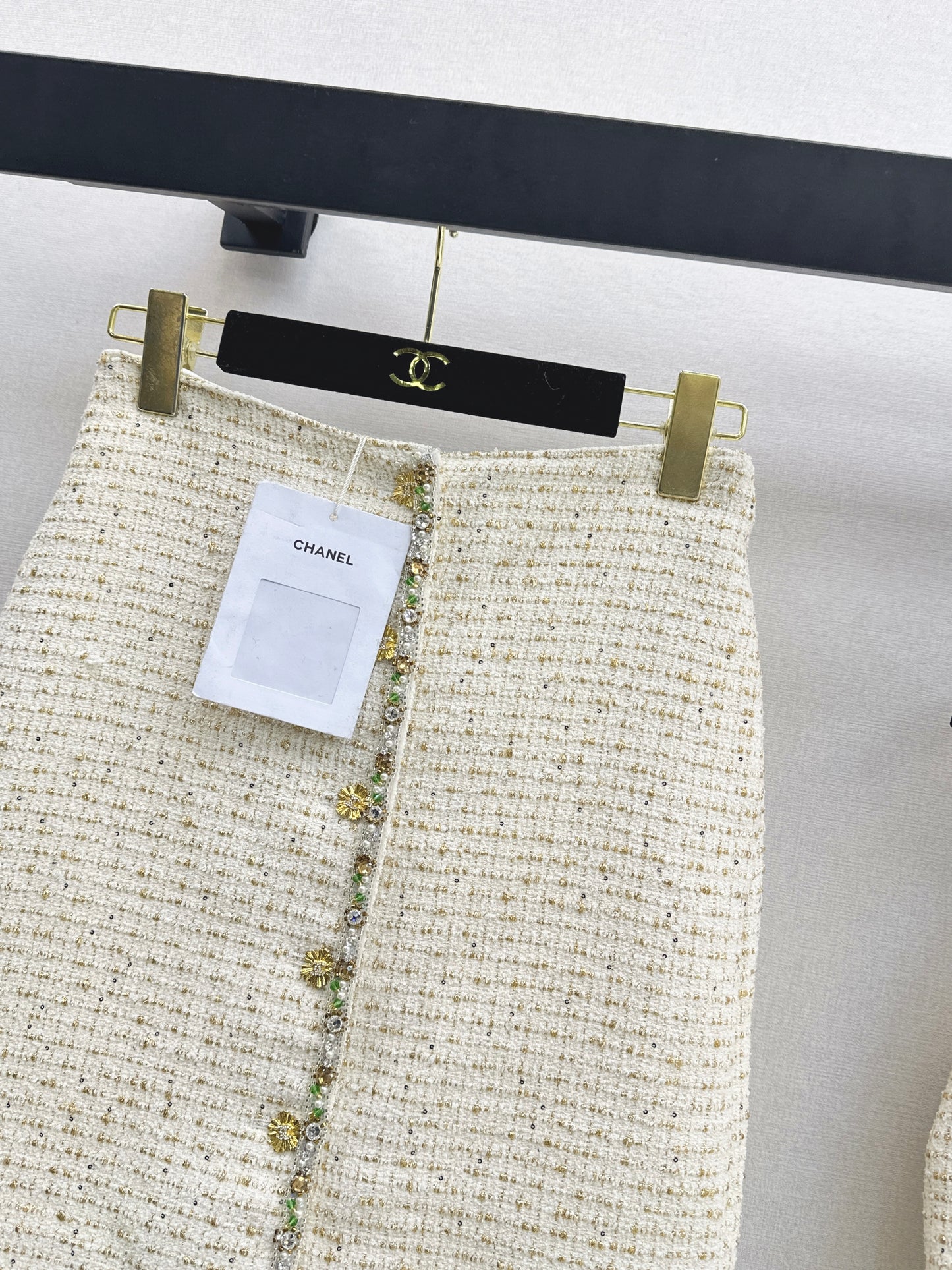 Chan NEW weed rhinestone skirts