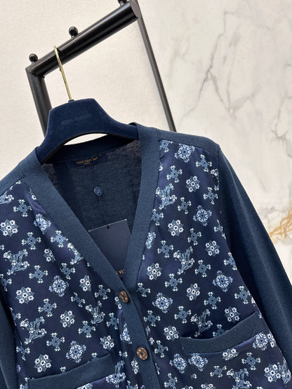 Louis NEW print contract knit sweater