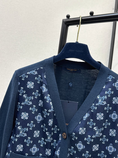 Louis NEW print contract knit sweater