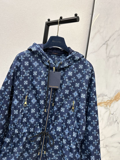 Louis NEW vintage print hooded jacket