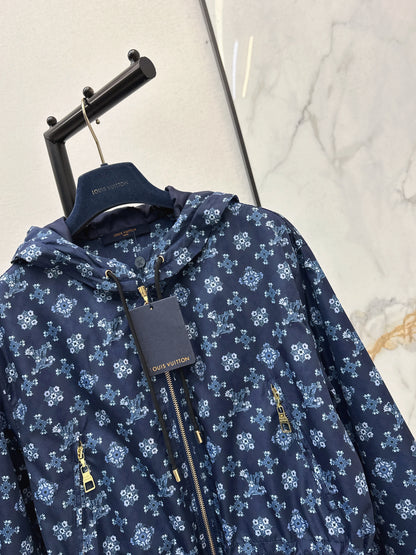 Louis NEW vintage print hooded jacket