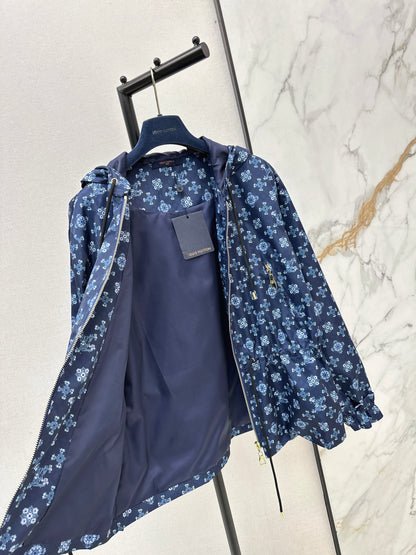 Louis NEW vintage print hooded jacket