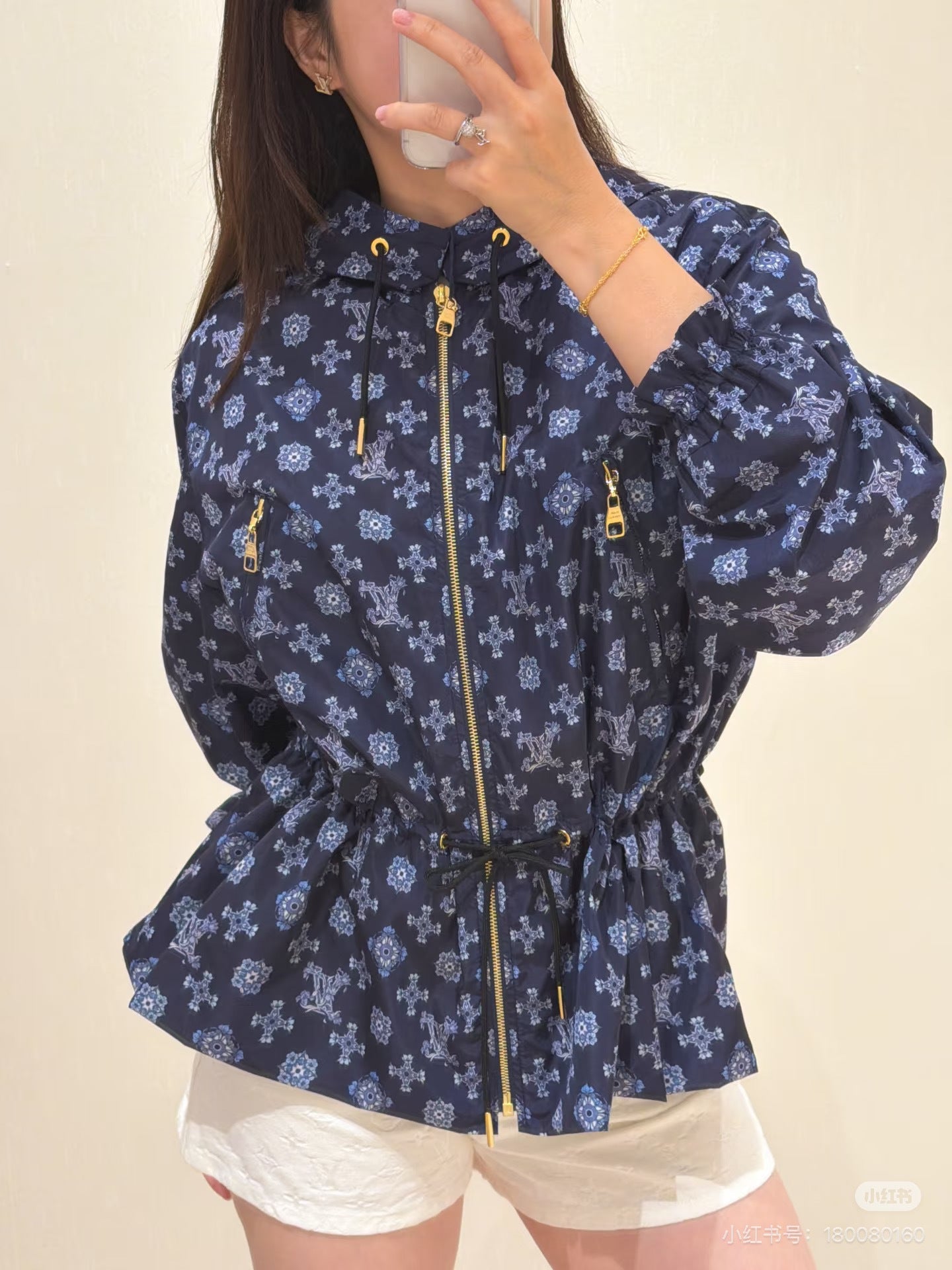 Louis NEW vintage print hooded jacket