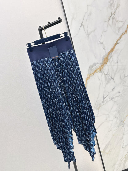 Louis NEW vintage print asymmetrical skirts