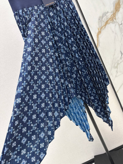 Louis NEW vintage print asymmetrical skirts
