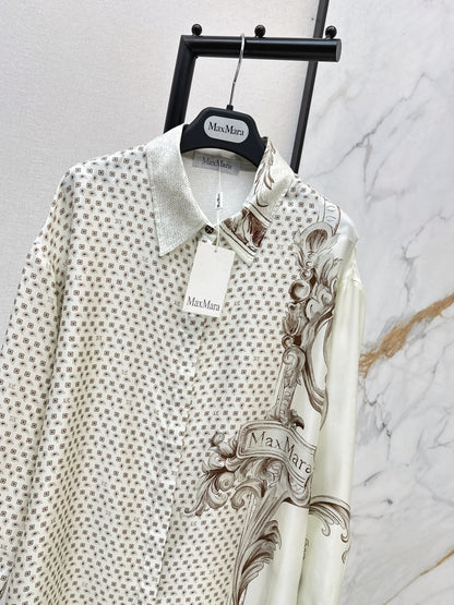 Max NEW print silk shirts