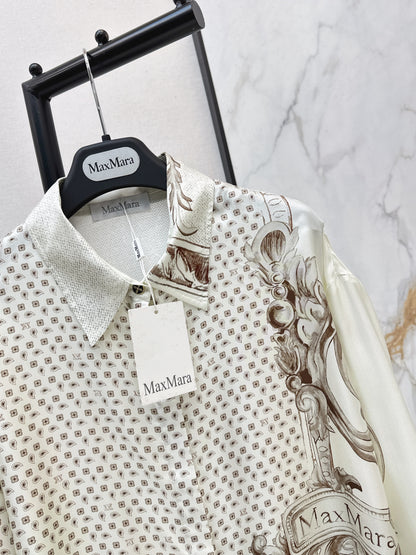 Max NEW print silk shirts