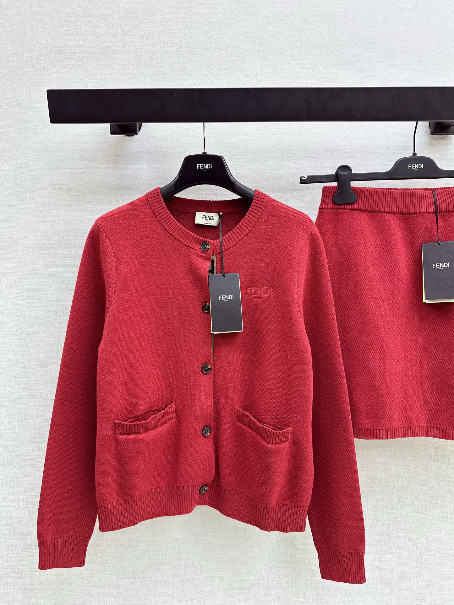 Fend NEW knitted cardigan skirt soutfit sets