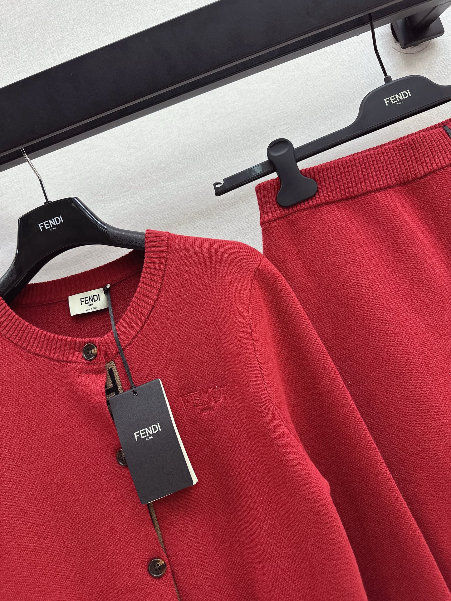 Fend NEW knitted cardigan skirt soutfit sets