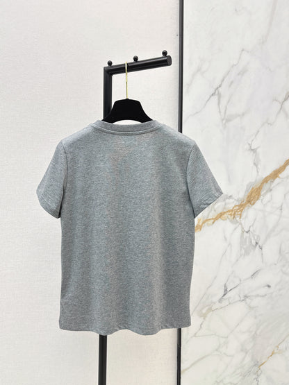 Chan NEW vintage embroidery beading t-shirt