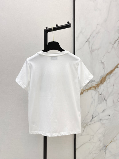 Chan NEW vintage embroidery beading t-shirt