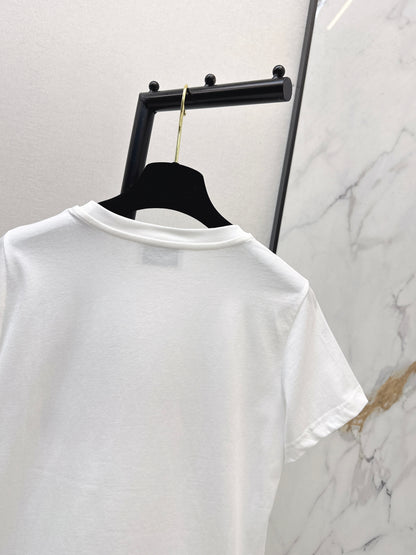 Chan NEW vintage embroidery beading t-shirt