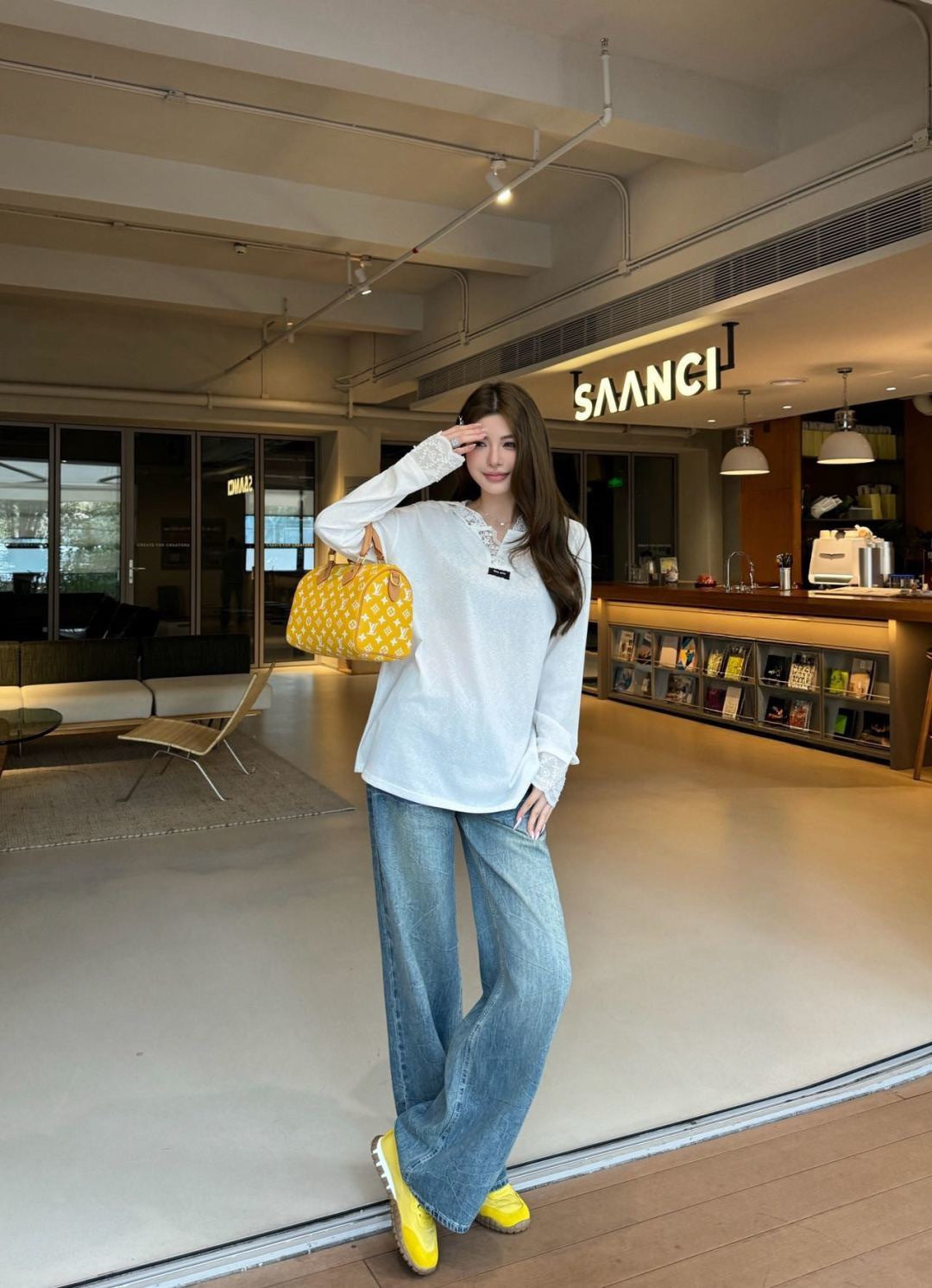 Miu NEW lace hooded shirts