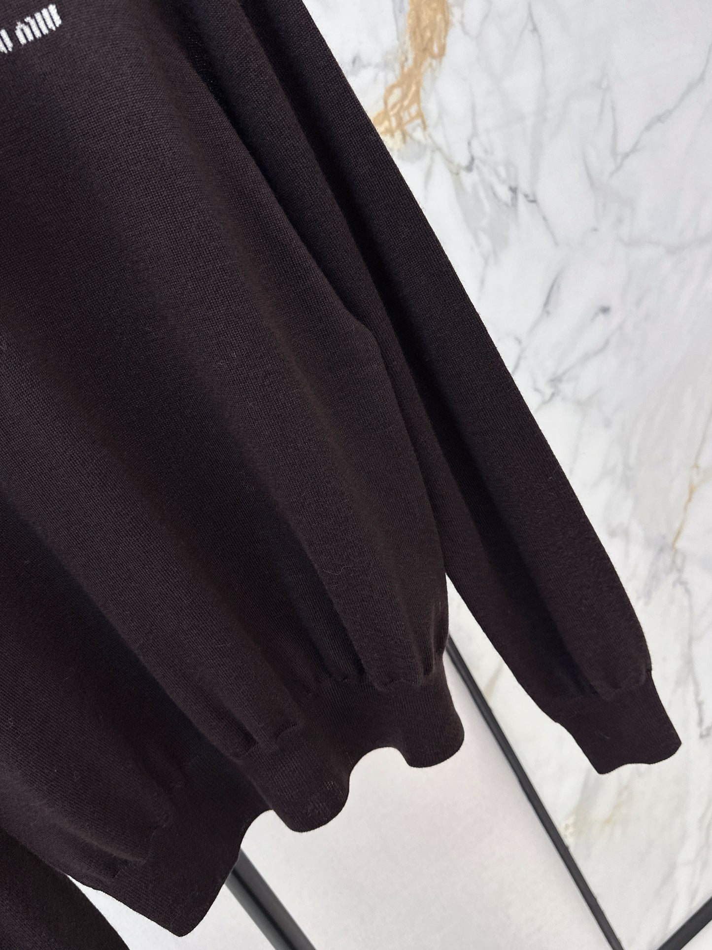 Miu NEW jacquard polo sweater