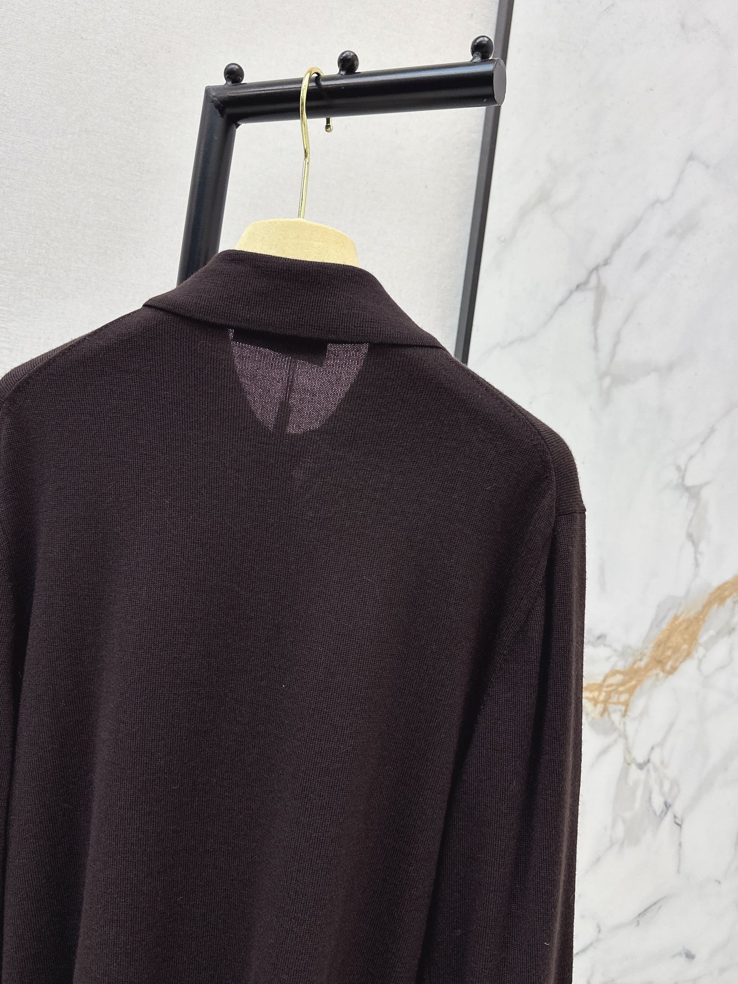 Miu NEW jacquard polo sweater