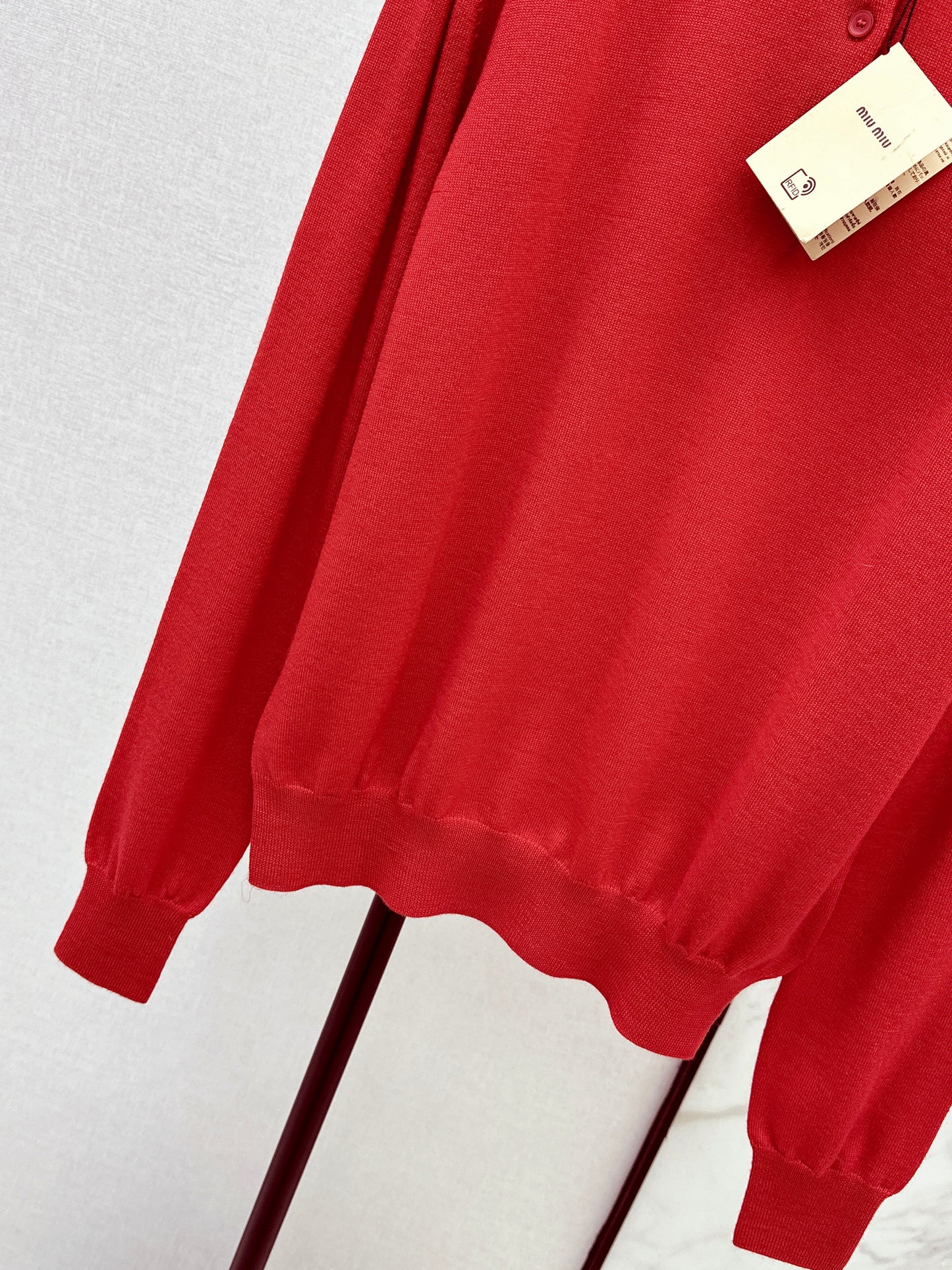 Miu NEW jacquard polo sweater