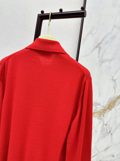 Miu NEW jacquard polo sweater