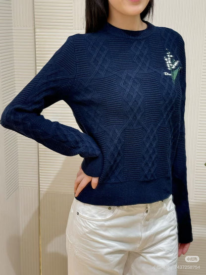CD NEW embroidery sweater