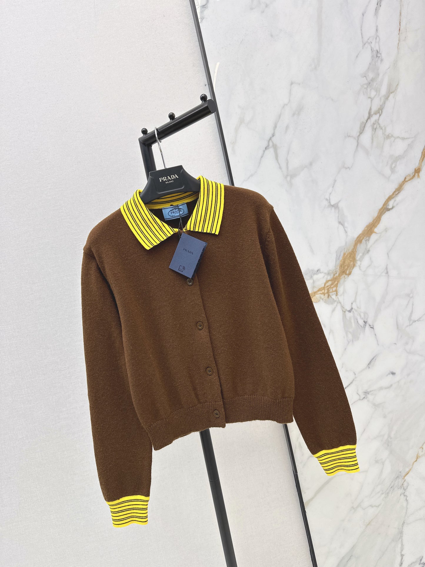 Pra NEW  contract stripe knitted cardigan