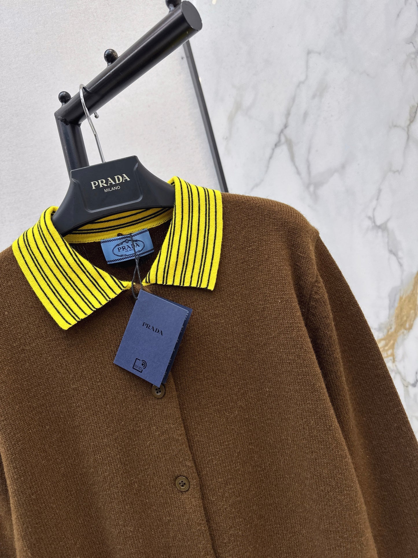 Pra NEW  contract stripe knitted cardigan