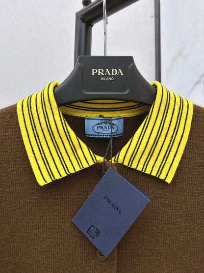 Pra NEW  contract stripe knitted cardigan