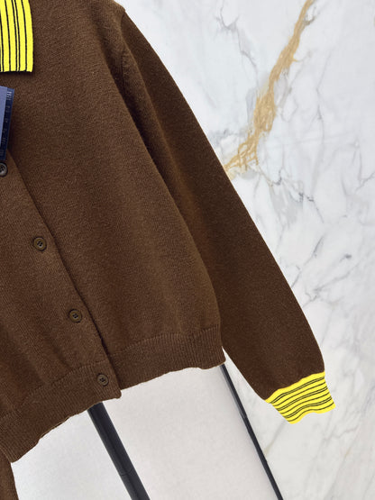 Pra NEW  contract stripe knitted cardigan